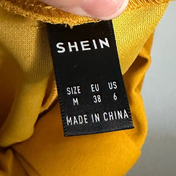 SHEIN Mustard Button-Front Pencil Skirt (M) / NWOT - Picture 6 of 6